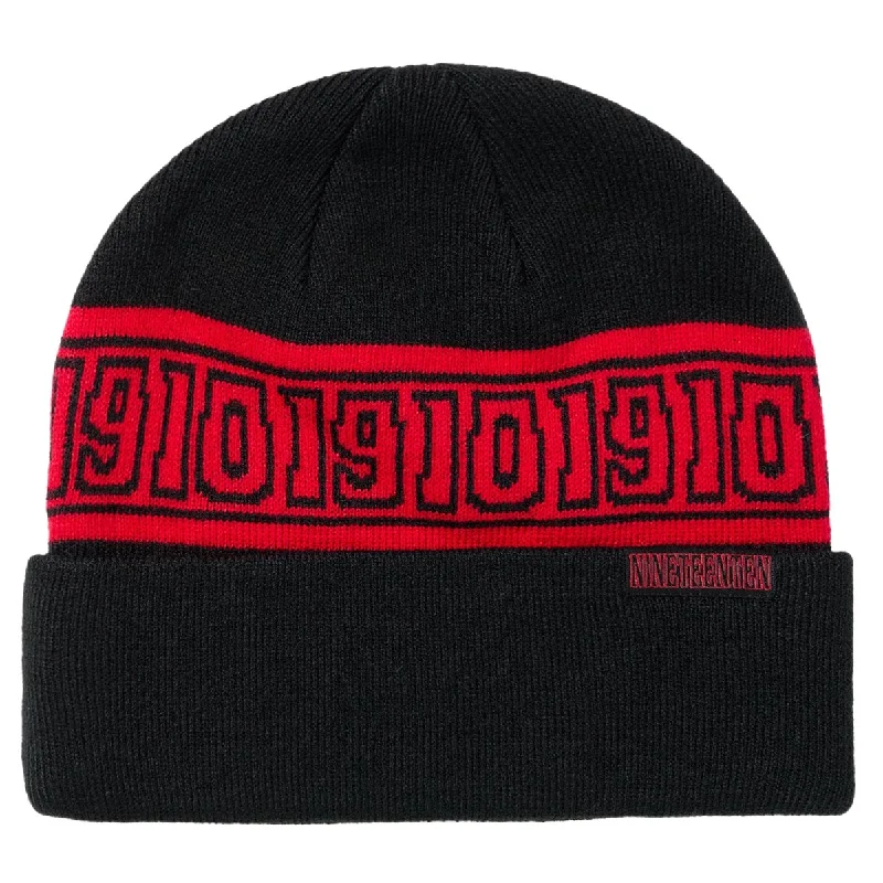 1910 3 Up Beanie - Black