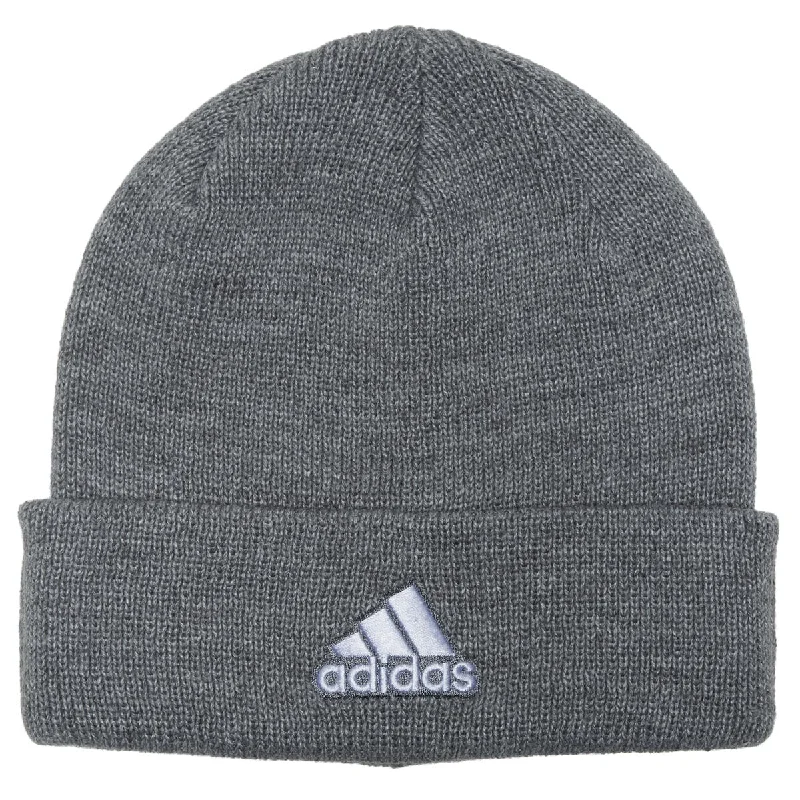 Adidas Team Issue Fold Beanie - Heather Grey/White F23