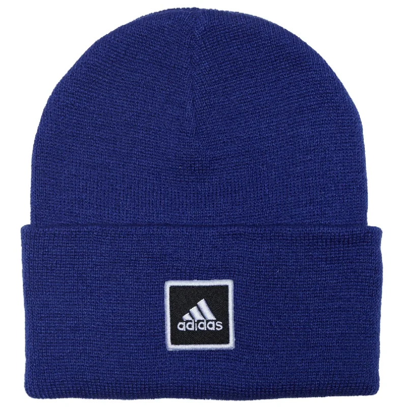 Adidas Wide Cuff Fold Fold Beanie - Semi Lucid Blue/Black/White