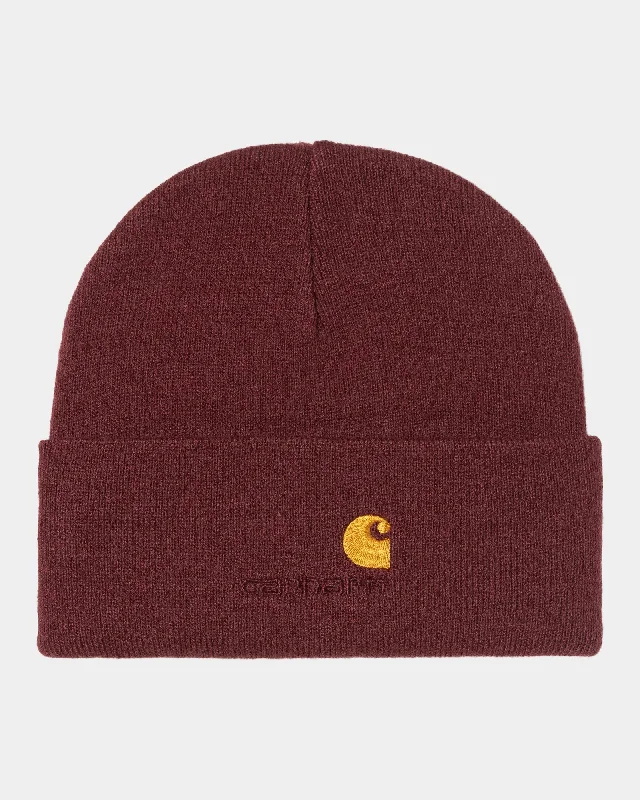 American Script Beanie | Malbec