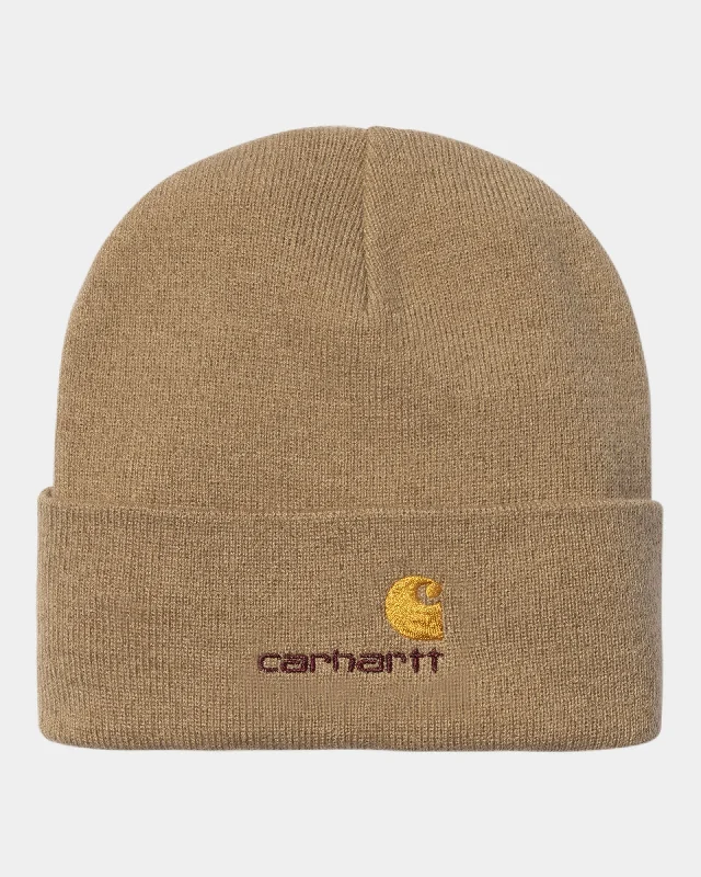 American Script Beanie | Peanut