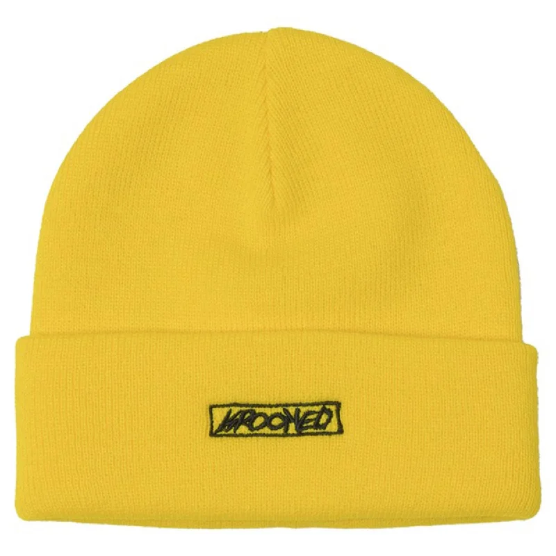 Krooked Moonsmile Script Beanie - Yellow/Black