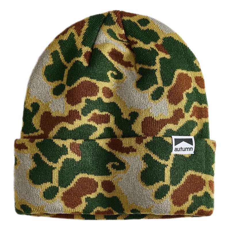 Autumn Duck Camo Beanie - Fir