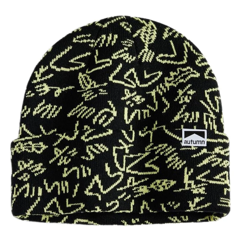 Autumn Gus Camo Beanie - Black