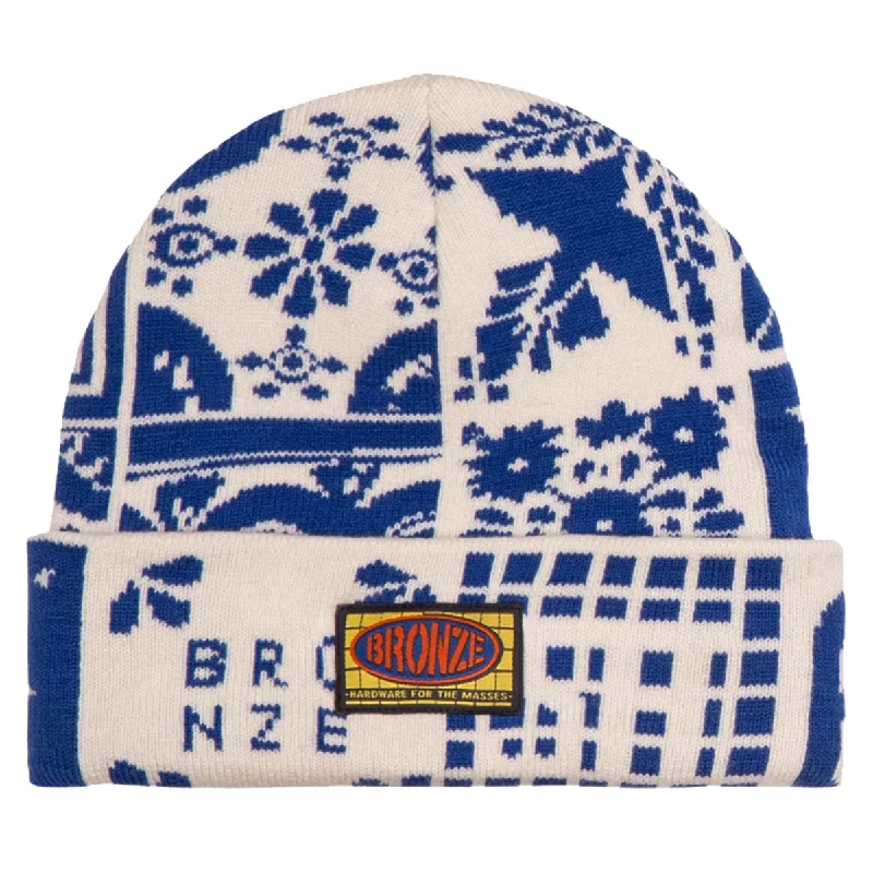 Bronze 56k Azulejo Beanie - White/Blue