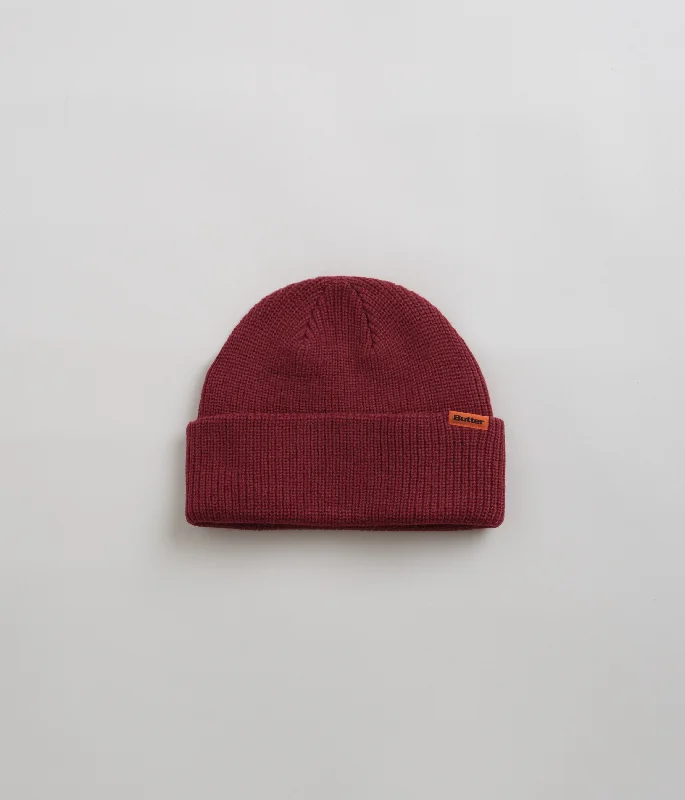 Butter Goods Tall Wharfie Beanie - Burgundy