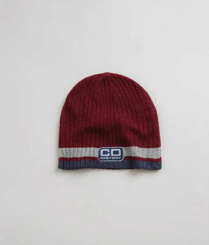 Cash Only Strike Beanie - Burgundy