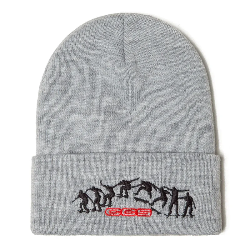 CCS Kickflip Logo Beanie - Grey/Black/Red