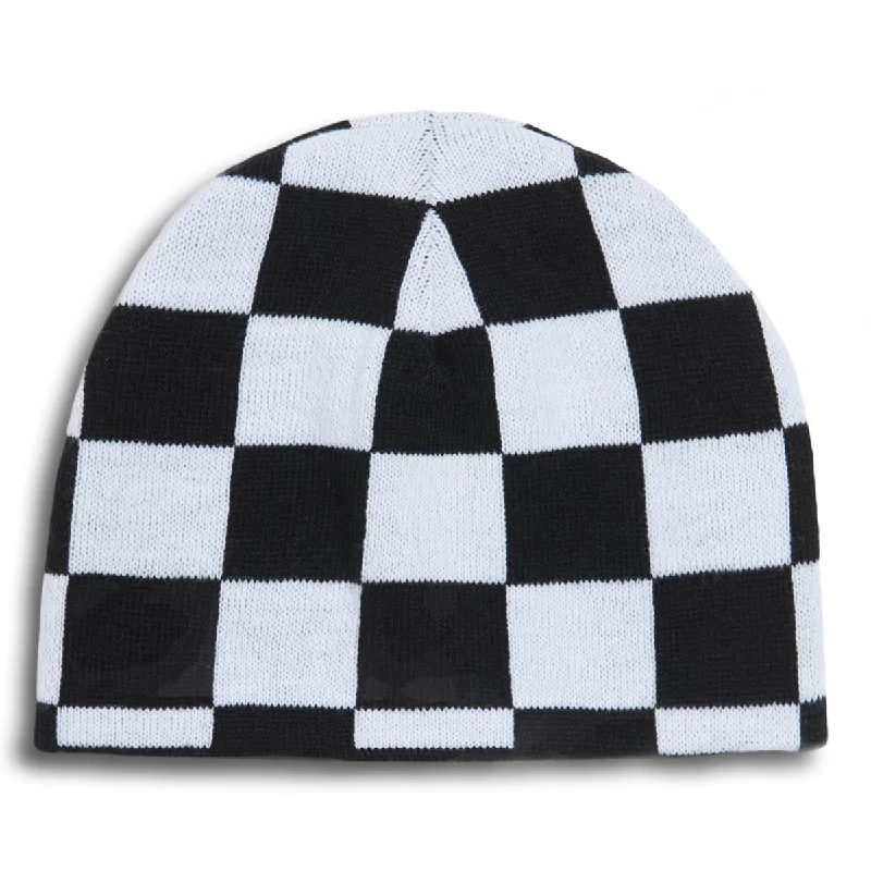 CCS Reversible Pattern Skully Beanie - Black/Checkerboard