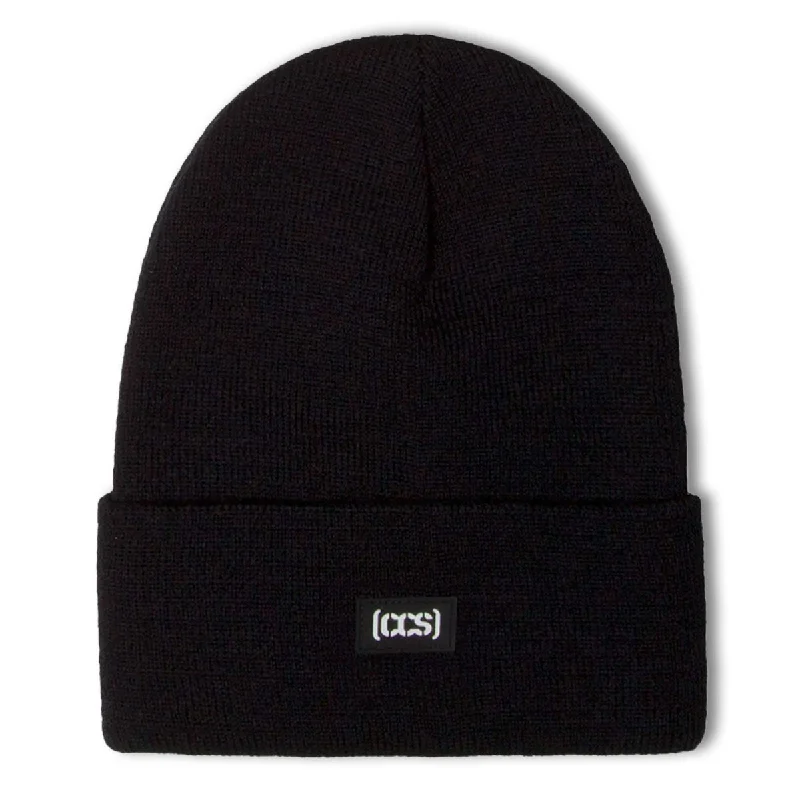 CCS Rubber Logo Patch Beanie - Black