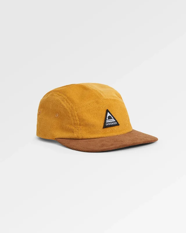 Fixie Recycled Cord 5 Panel Cap - Golden Spice