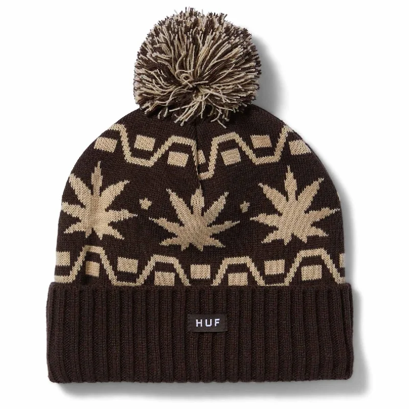 Huf Apres Cuff Pom Beanie - Brown