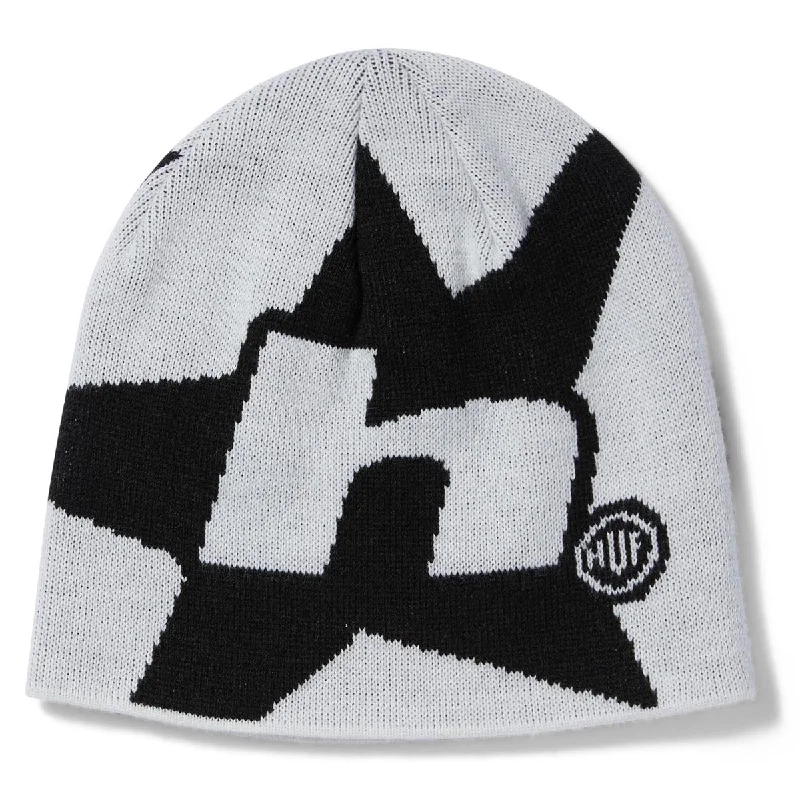 Huf H Star Skull Beanie - White