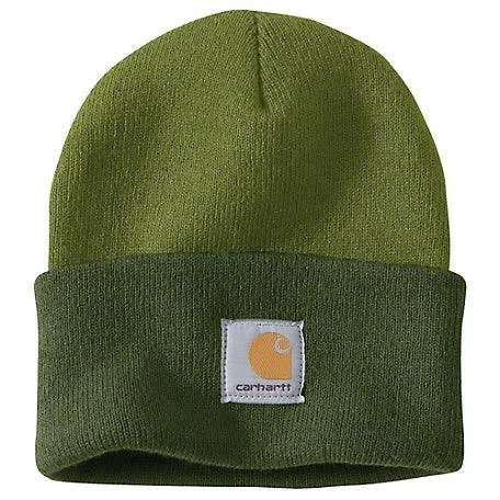 Carhartt Knit Cuffed Two-Tone Beanie - Light Moss