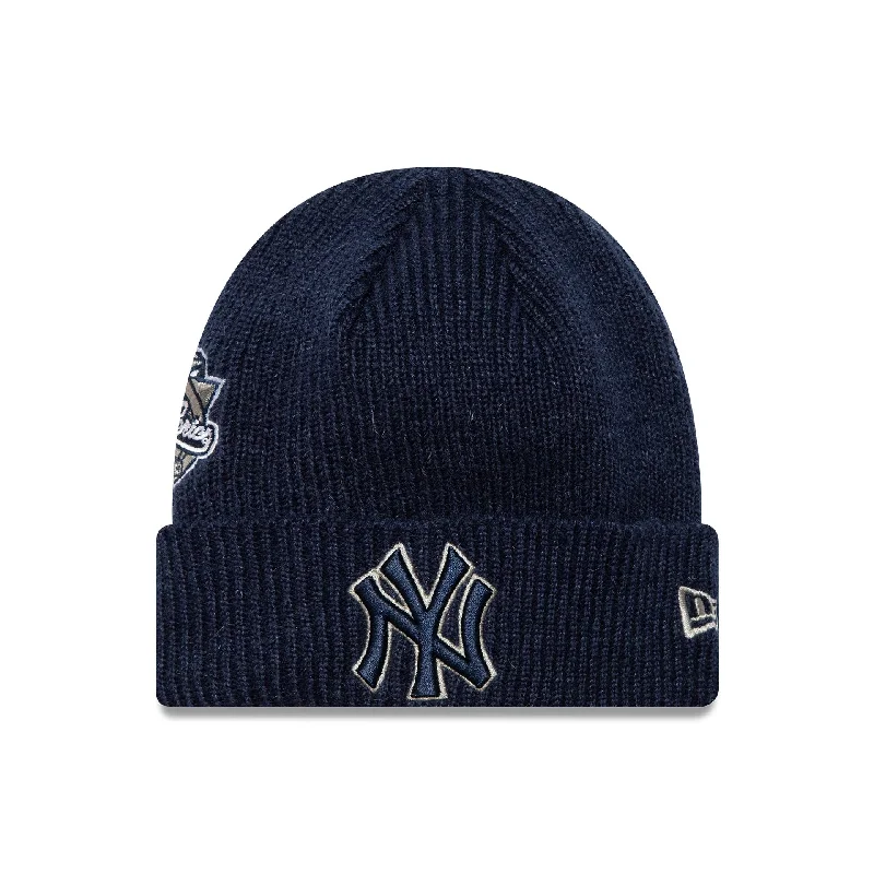 New York Yankees World Series Patch Navy Cuff Knit Beanie Hat