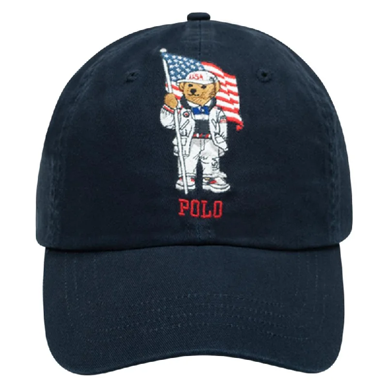 Team USA Polo Bear Chino Ball Cap | Navy