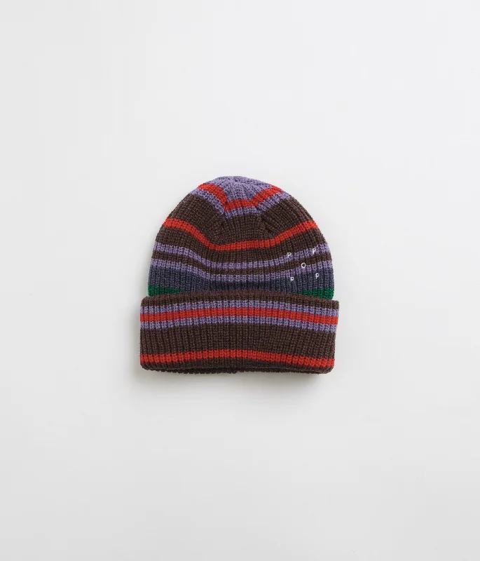 Pop Trading Company Striped Beanie - Multicolour