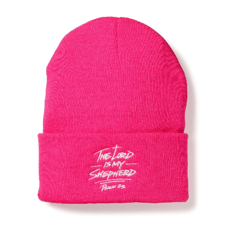 Psalm 23 Beanie - HOT PINK