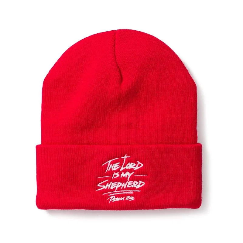 Psalm 23 Beanie - Red