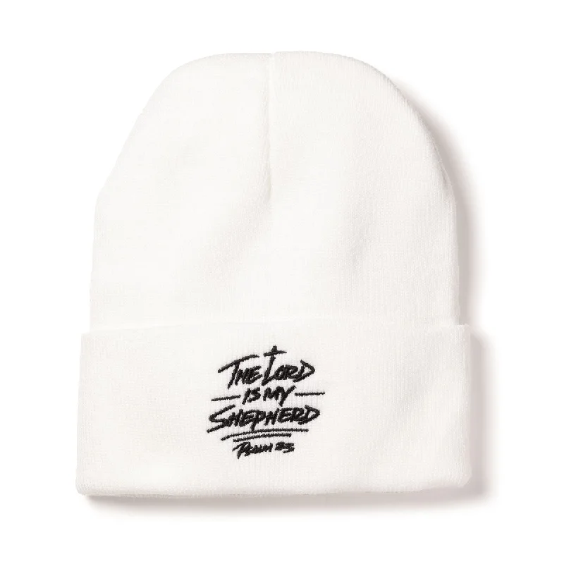 Psalm 23 Beanie - White