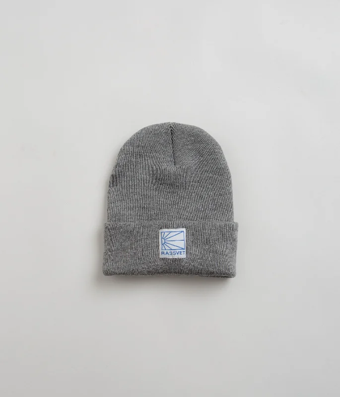 Rassvet Logo Tag Beanie - Light Grey