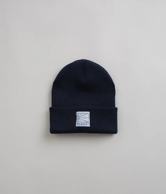 Rassvet Logo Tag Beanie - Navy