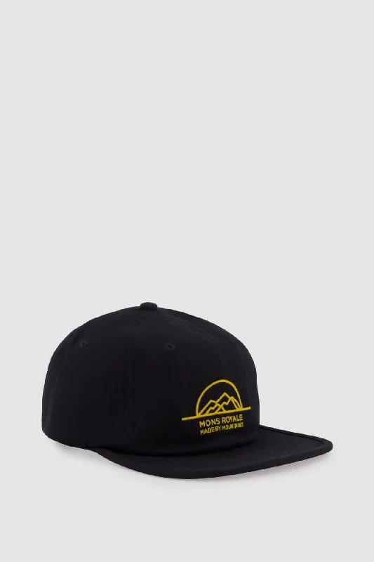 Roam 6 Panel Cap - Black