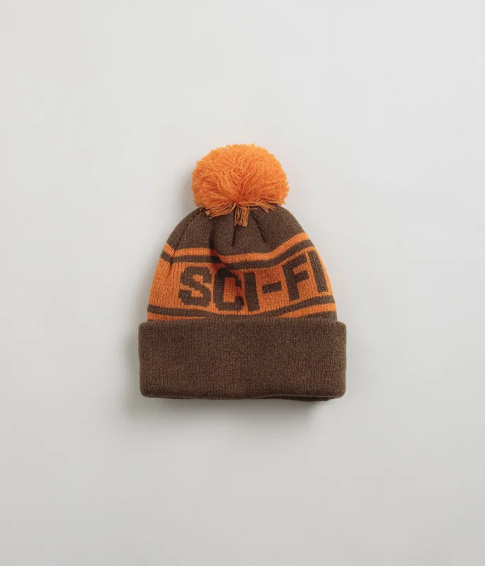 Sci-Fi Fantasy Sci-Fi Pom Beanie - Brown / Orange