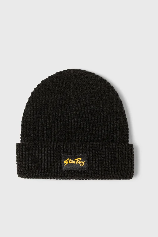 Waffle Beanie (Black)