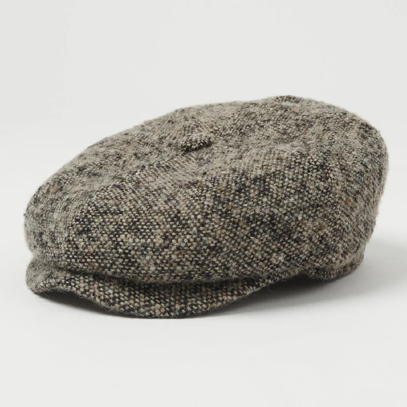 Stetson 6840601-471 Hatteras Donegal Tweed Flat Cap - Grey Melange