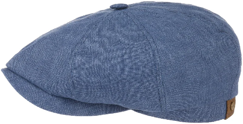 Stetson 6843101-23 Hatteras Linen Flat Cap - Blue