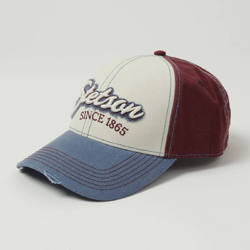 Stetson Vintage Distressed Baseball Cap - Purple/Blue