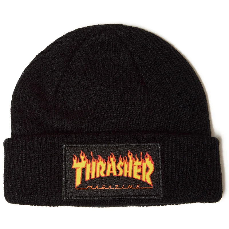 Thrasher Flame Logo Beanie - Black