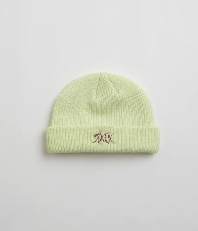 Token Logo Cable Beanie - Lime