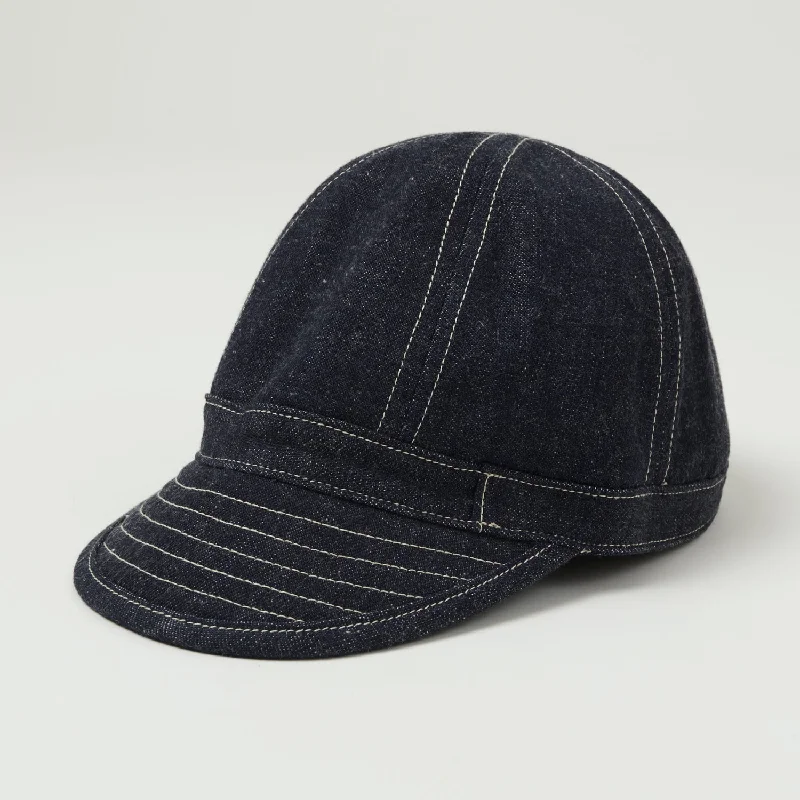 Warehouse 'Duck Digger' 5242 Denim Cap - One Wash