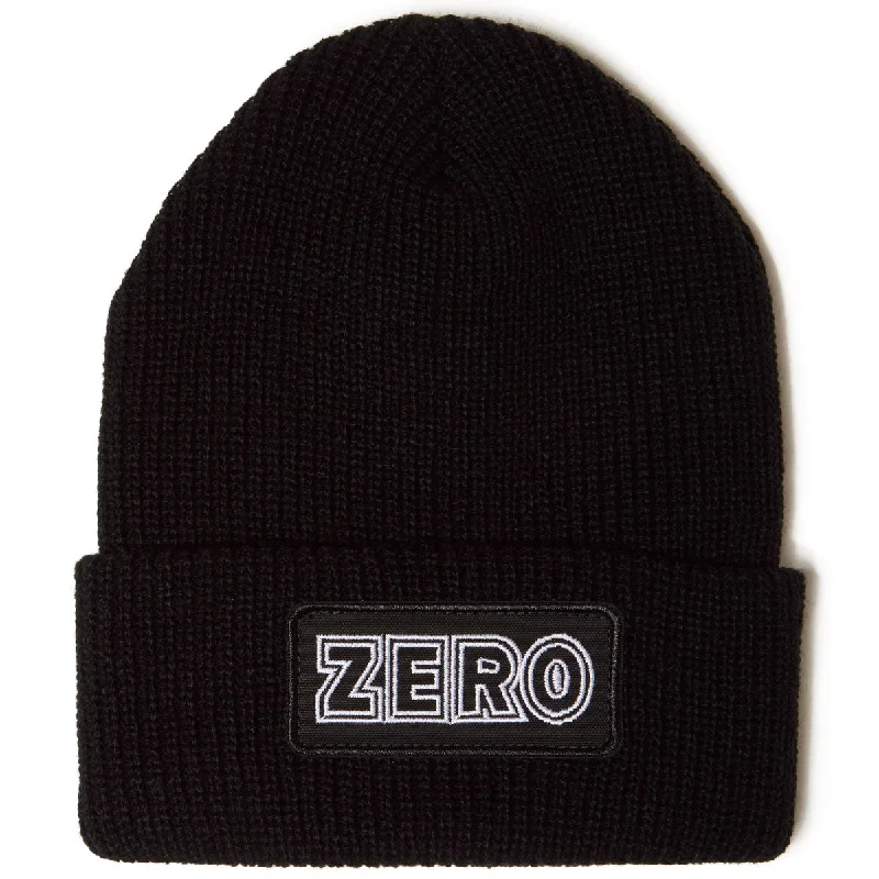 Zero Bold Patch Beanie - Black