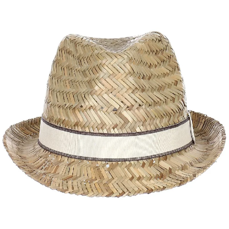 100% Natural Straw Fedora Hat