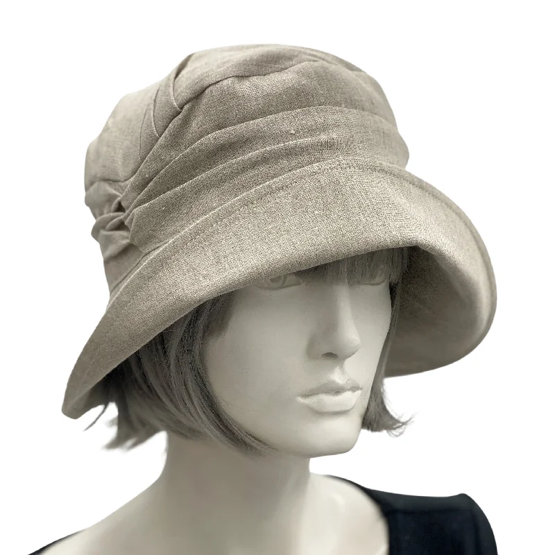 1920s Style Linen Cloche Hat Handmade | The Alice