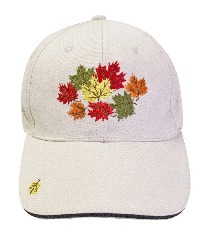 Ruth Lund Cluster Leaves Embroidered Baseball Cap