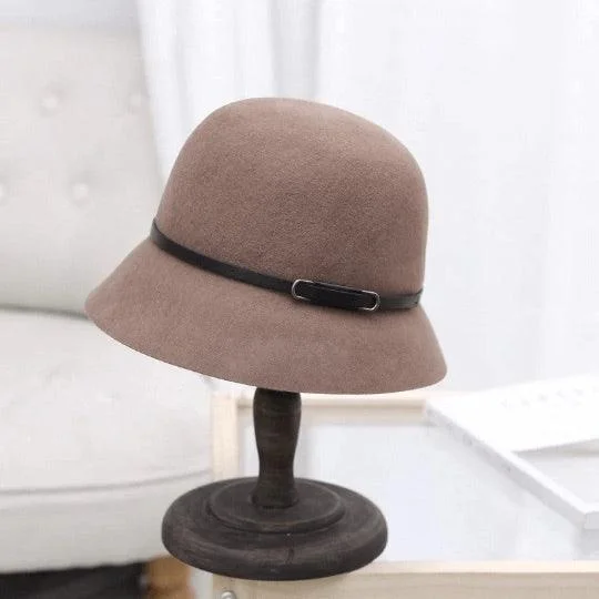 Elegant 100% Wool Cloche Hat for Women