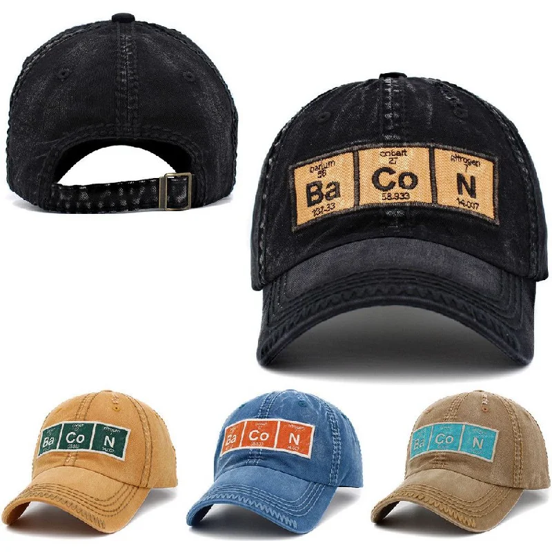 Ba Co N Periodic Table Vintage Ballcap - vælg mellem 4 farver