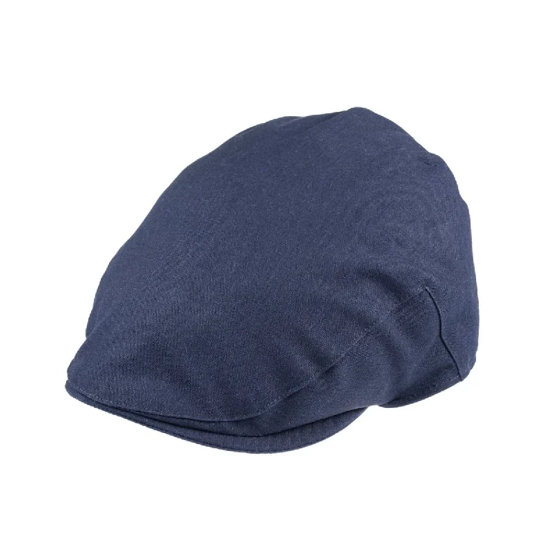 Balmoral Linen Mix Cap Navy