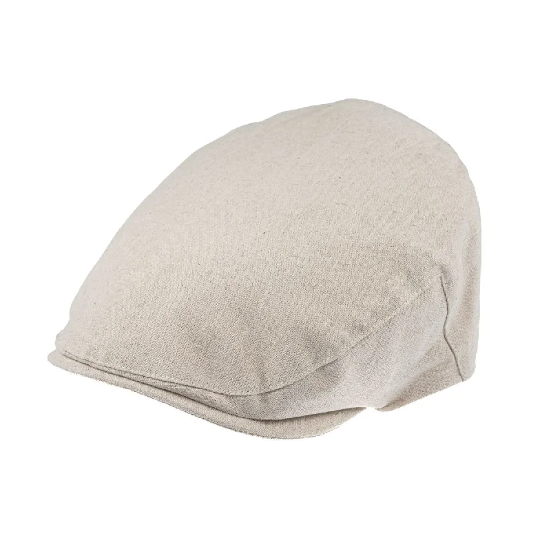 Balmoral Linen Mix Cap Oatmeal