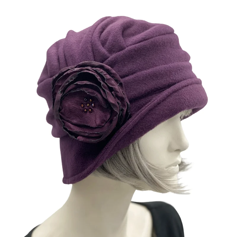 Women's 1920s Style Winter Hat in Warm Fleece | The Alice Cloche