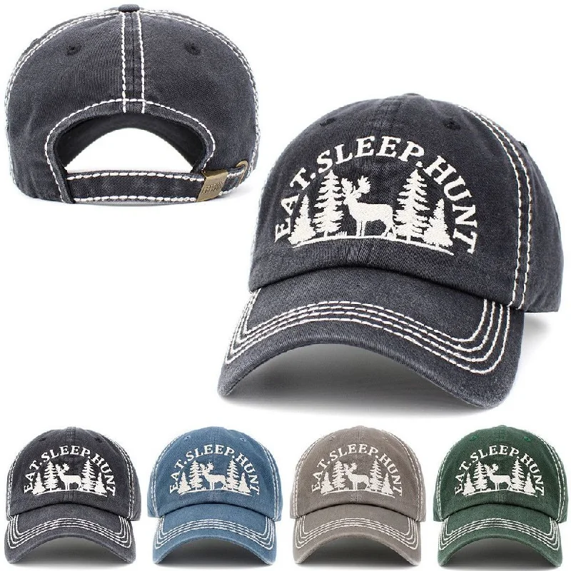 Eat Sleep Hunt Vintage Ballcap - vælg mellem 4 farver