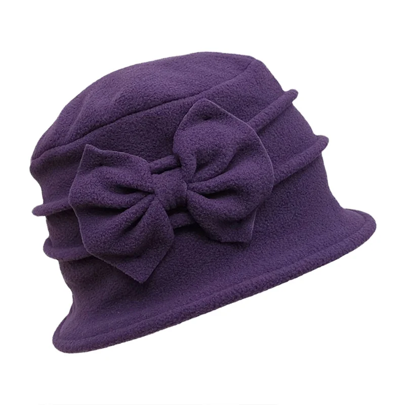 Elegant Cloche Bucket Hat for Women - Fushia