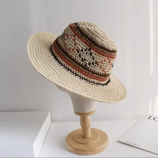 Fedora Panama Straw Hat for Women Men