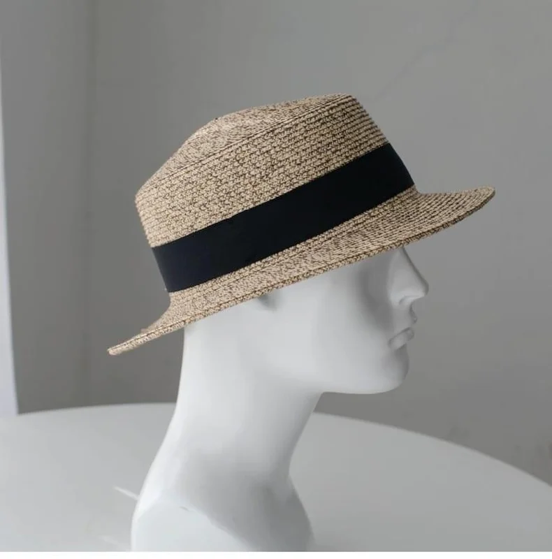 Flat Top Straw Fedora Panama Hat