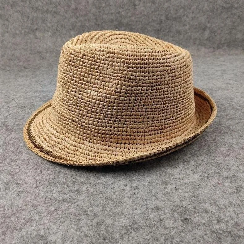 Foldable Unisex Raffia Straw Panama Fedora Hat