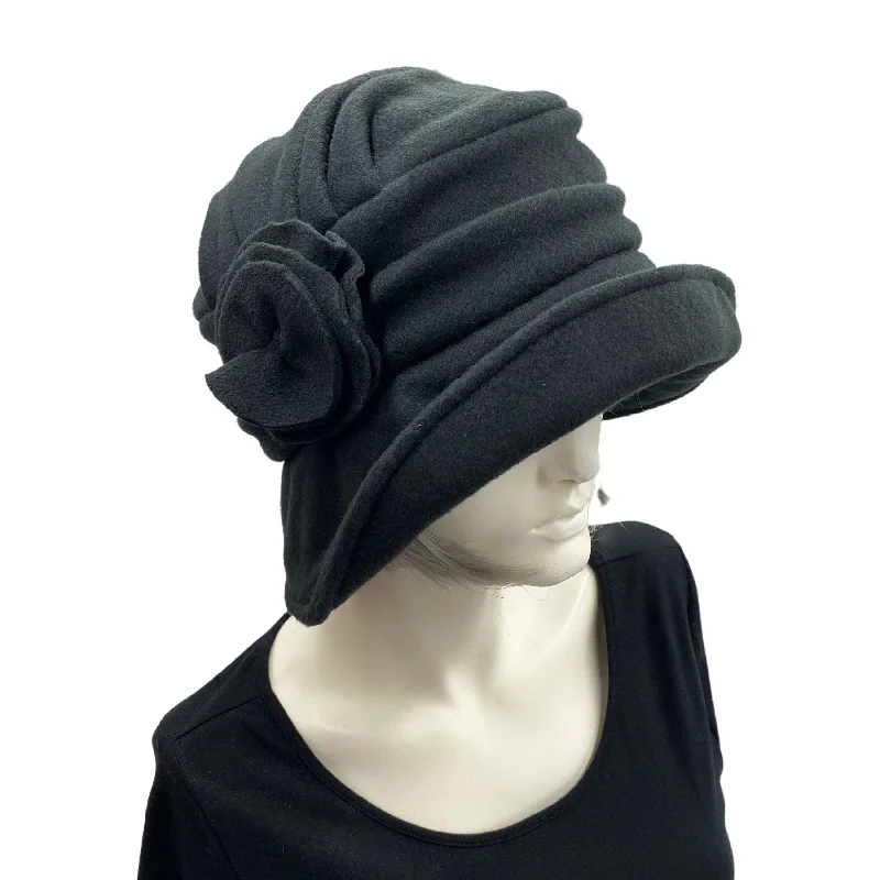 1920's Winter Fleece Hat in Downton Abbey Style | The Alice Cloche